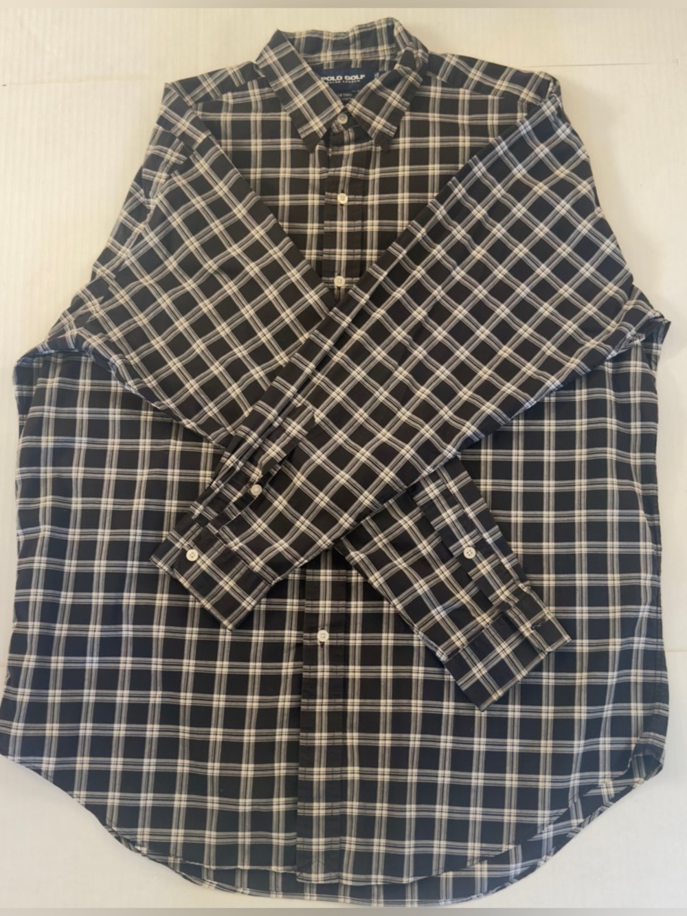 Ralph Lauren Black and White Plaid Long-Sleeve Button-Down Shirt - Picture 7 of 7